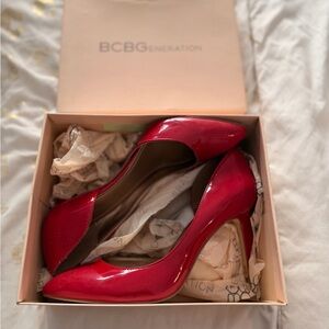 BCBGeneration Glossy Red Heels